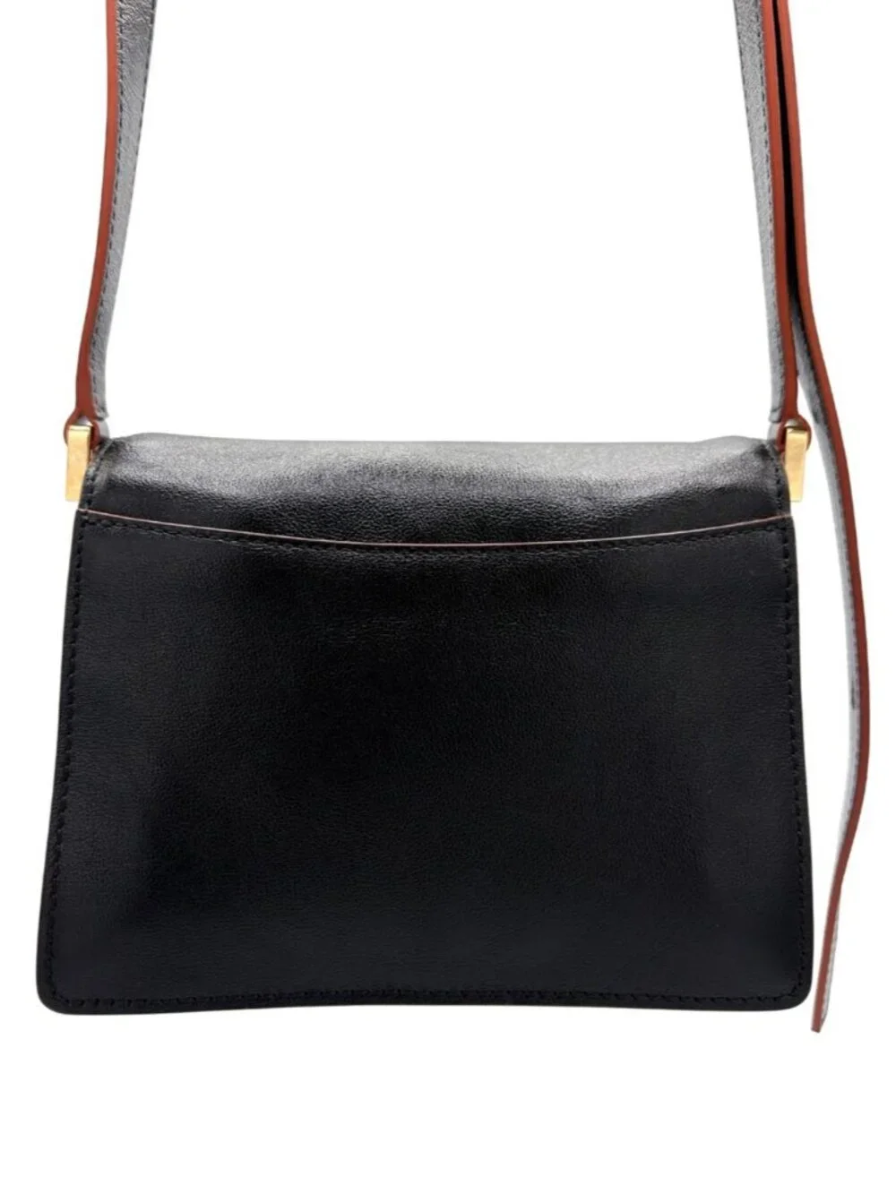 Marni Mini Trunk Bag Black Leather Crossbody Gold Hardware NWOT - Picture 3 of 13